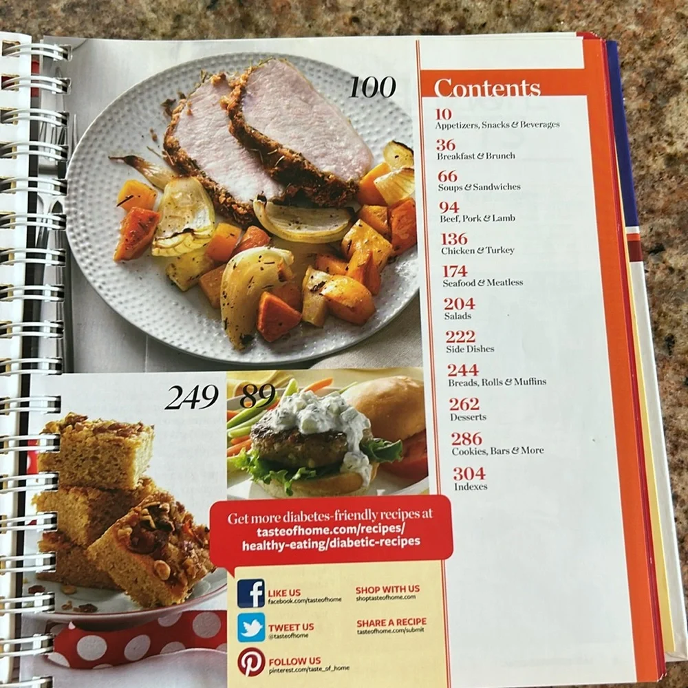 Taste Of Home Red and White Kitchen Cookbook